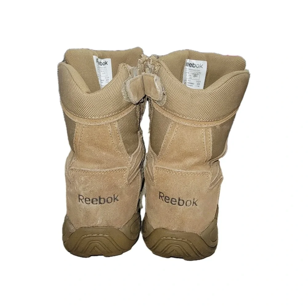 Reebok Rapid Response RB8850‎ Men's 9 M Composite Toe Side Zip Work Boots Coyote